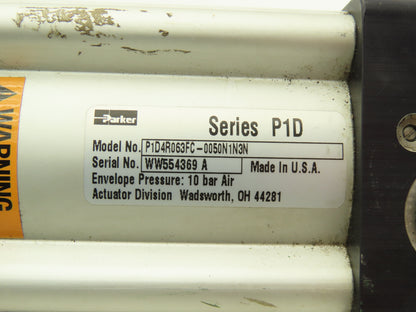 Parker Series P1D Pneumatic Air Cylinder 63mm Bore 50mm Stroke Rod Lock 145psi