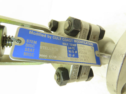 PK Valve 150RF10SL-TFE Stainless Gate Valve 1" Flanged 275psi Rising Stem