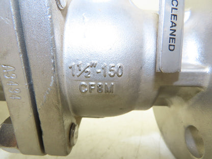 FlowTek F15/F30  1-1/2" 150 Flanged 2pc Stainless Ball Valve 275psi 316SS/CF8M