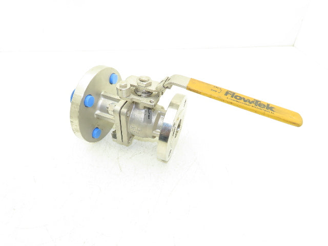 FlowTek F15/F30  1-1/2" 150 Flanged 2pc Stainless Ball Valve 275psi 316SS/CF8M