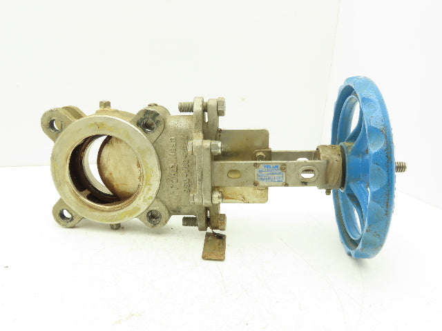 Velan L10-0320C-13BL 3" Stainless Knife Gate Valve Lug Style *Bad Seal*