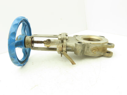 Velan L10-0320C-13BL 3" Stainless Knife Gate Valve Lug Style *Bad Seal*