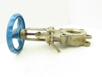 Velan L10-0320C-13BL 3" Stainless Knife Gate Valve Lug Style *Bad Seal*