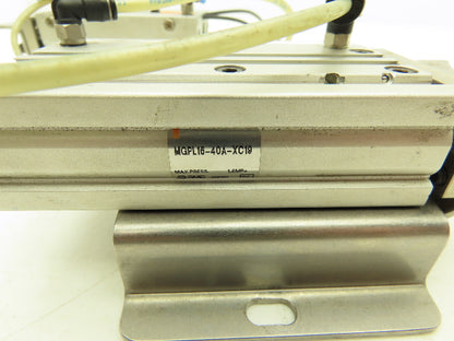 SMC MGPL16-40A-XC19 Pneumatic Guided Cylinder 40mm Stroke Clamp Set