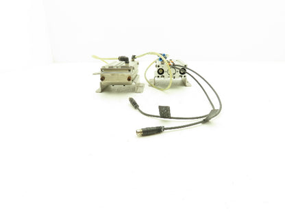 SMC MGPL16-40A-XC19 Pneumatic Guided Cylinder 40mm Stroke Clamp Set