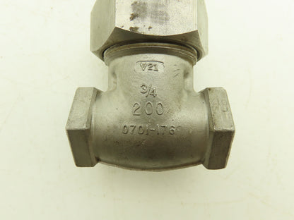 Ladish 0701-176 Gate Valve 3/4" Stainless Steel