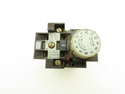 Square D 8501-XTD2 Timing Control Relay X0-40 Series A 120V Coil