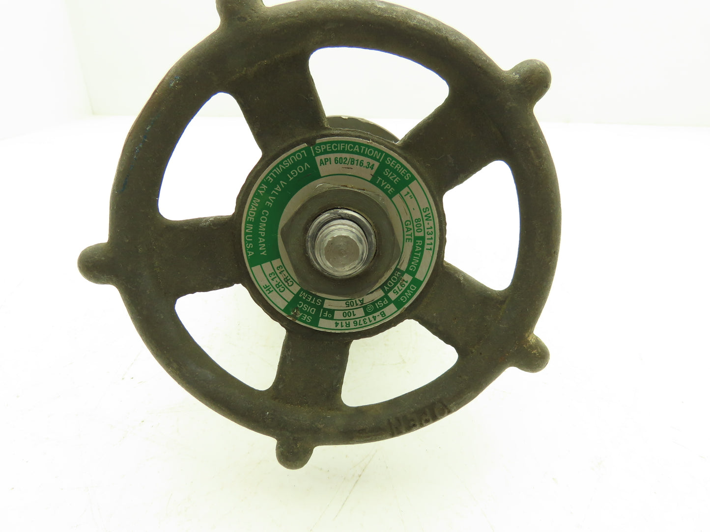 Vogt API-602/B16.34 Gate Valve 1" Socket Weld Class 800 1975 PSI @ 100°F