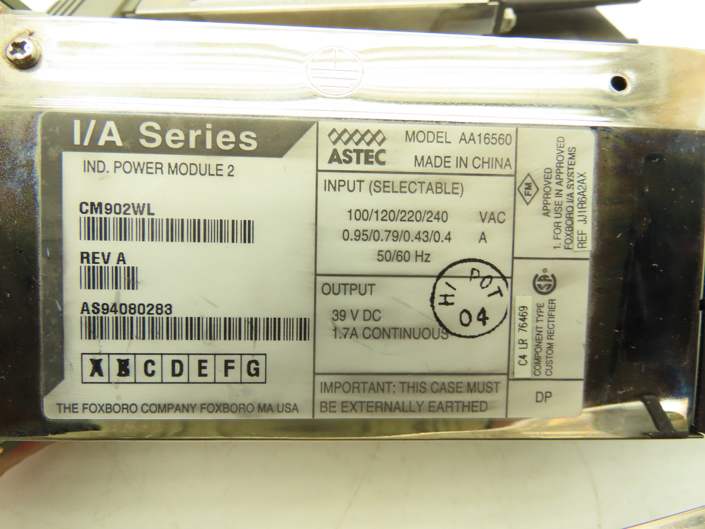 Foxboro CM902WL Power Supply Module 39VDC I/A Series Lot of 3