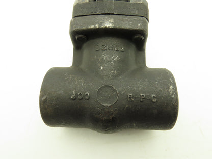 R-P&C Fig EF57D Gate Valve 1-1/4" Forged Steel Socket Weld 1975 PSI @ 100°F
