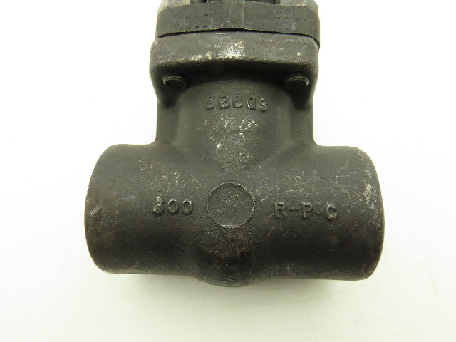 R-P&C Fig EF57D Gate Valve 1-1/4" Forged Steel Socket Weld 1975 PSI @ 100°F
