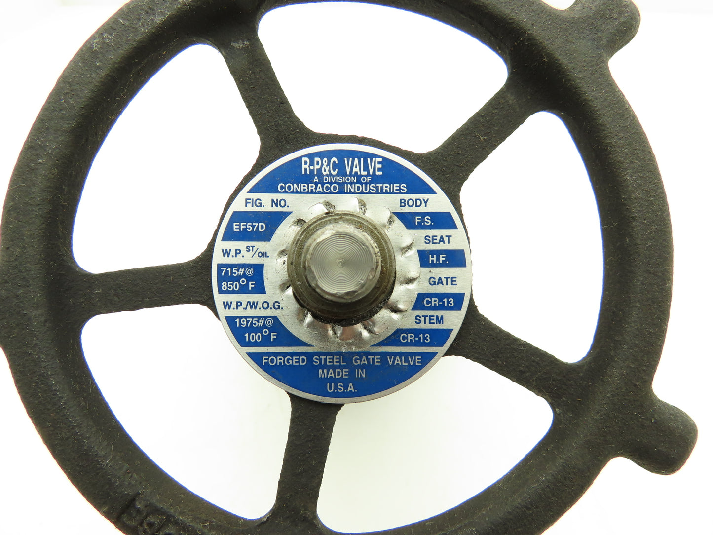 R-P&C Fig EF57D Gate Valve 1-1/4" Forged Steel Socket Weld 1975 PSI @ 100°F