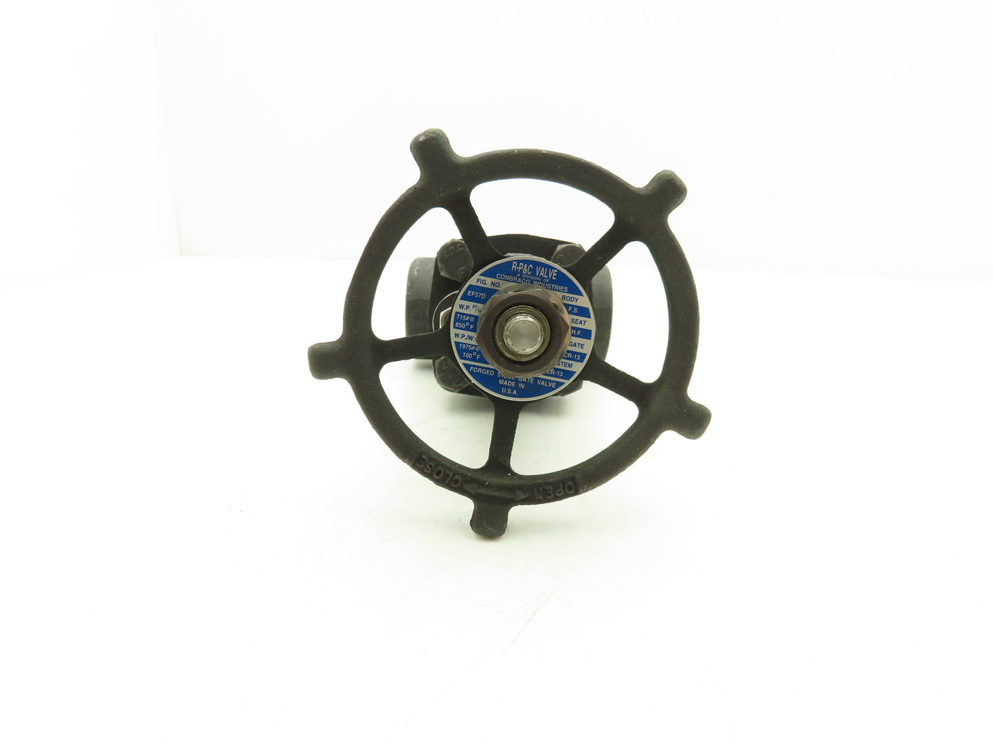R-P&C Fig EF57D Gate Valve 1-1/4" Forged Steel Socket Weld 1975 PSI @ 100°F