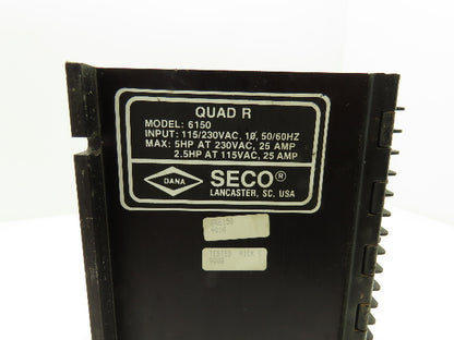 Warner Electric 6150 Quad R DC Drive 1Ph 115/230VAC 25A 5HP