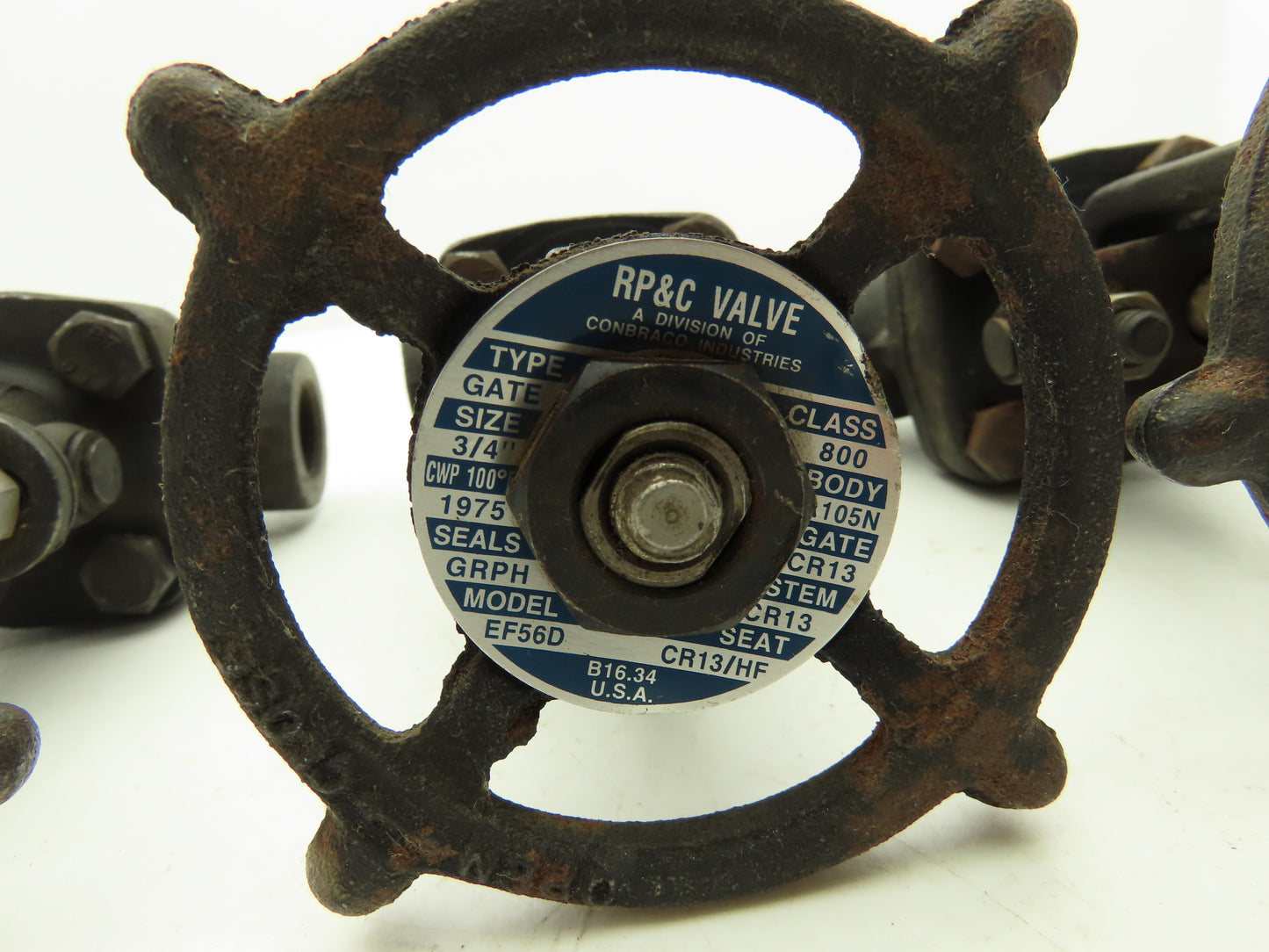 R-P&C Fig EF56D Gate Valve 3/4" Class 800 Socket Weld 1975 PSI @ 100°F Lot of 3