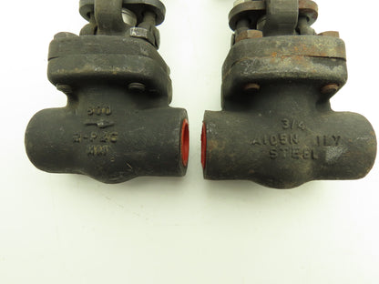 R-P&C Fig EF56D Gate Valve 3/4" Class 800 Socket Weld 1975 PSI @ 100°F Lot of 3