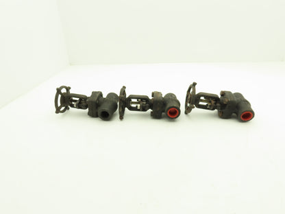 R-P&C Fig EF56D Gate Valve 3/4" Class 800 Socket Weld 1975 PSI @ 100°F Lot of 3