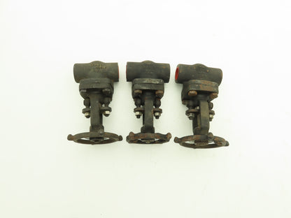 R-P&C Fig EF56D Gate Valve 3/4" Class 800 Socket Weld 1975 PSI @ 100°F Lot of 3