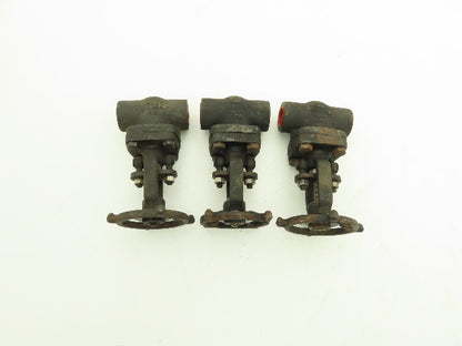 R-P&C Fig EF56D Gate Valve 3/4" Class 800 Socket Weld 1975 PSI @ 100°F Lot of 3