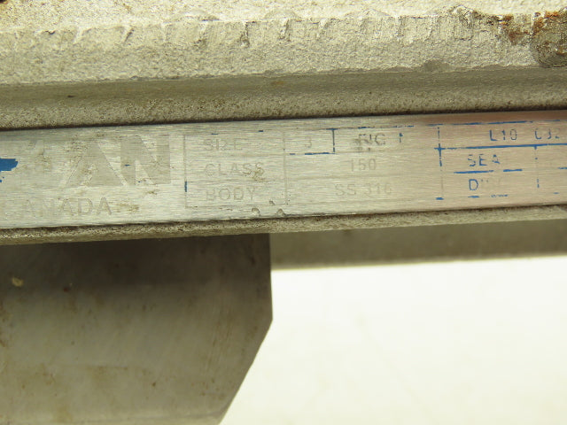 Velan L10-0320C-13BL 3" Stainless Knife Gate Valve Lug Style *Bad Seal*