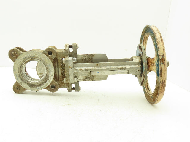 Velan L10-0320C-13BL 3" Stainless Knife Gate Valve Lug Style *Bad Seal*