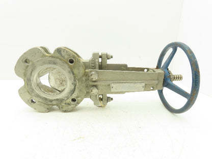 Fabri-Valve C37 3" Stainless Knife Gate Valve V-Port Rising Stem Metal Seat