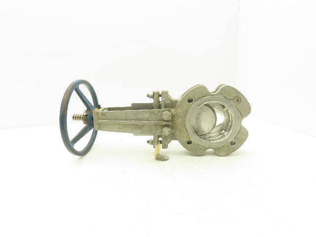 Fabri-Valve C37 3" Stainless Knife Gate Valve V-Port Rising Stem Metal Seat