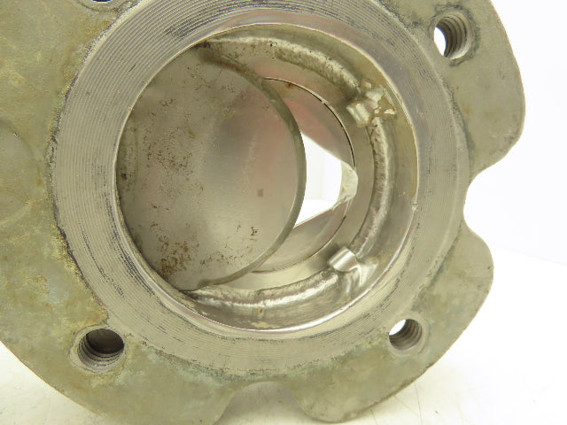 Fabri-Valve C37 3" Stainless Knife Gate Valve V-Port Rising Stem Metal Seat