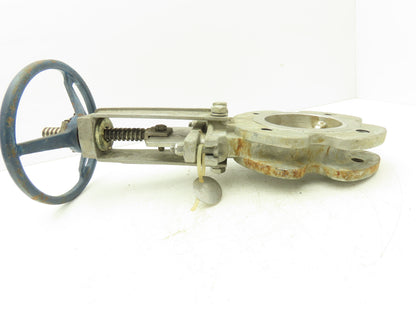 Fabri-Valve C37 3" Stainless Knife Gate Valve V-Port Rising Stem Metal Seat