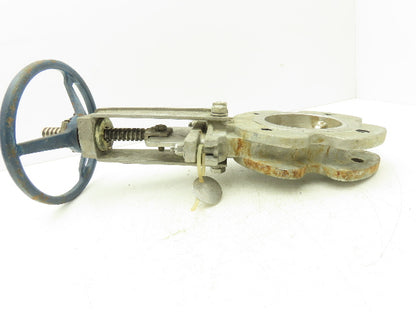 Fabri-Valve C37 3" Stainless Knife Gate Valve V-Port Rising Stem Metal Seat