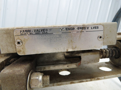 Fabri-Valve C67 3" Stainless Knife Gate Valve Lockout Pin Lug Style *Bad Seal*