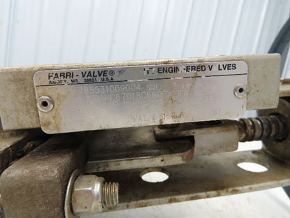 Fabri-Valve C67 3" Stainless Knife Gate Valve Lockout Pin Lug Style *Bad Seal*