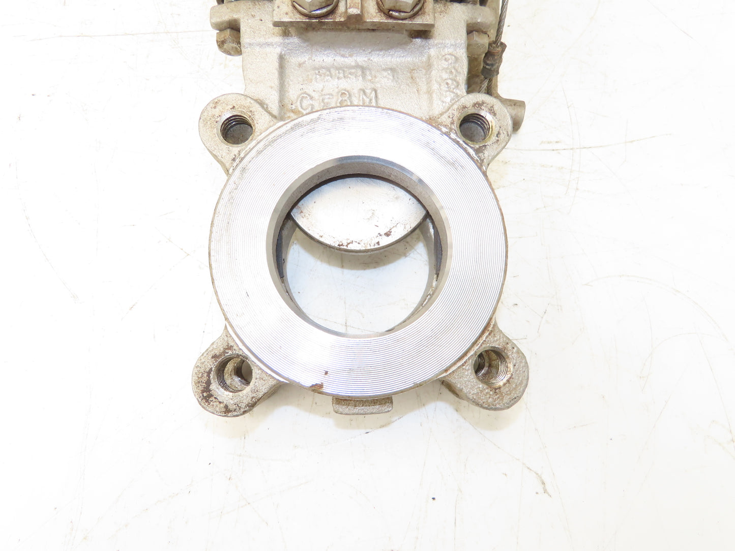 Fabri-Valve C67 3" Stainless Knife Gate Valve Lockout Pin Lug Style *Bad Seal*