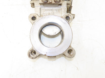 Fabri-Valve C67 3" Stainless Knife Gate Valve Lockout Pin Lug Style *Bad Seal*