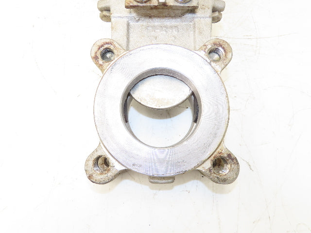 Fabri-Valve C67 3" Stainless Knife Gate Valve Lockout Pin Lug Style *Bad Seal*