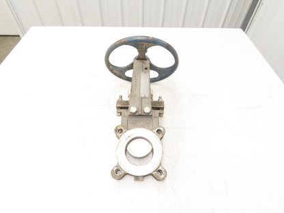ITT Fabri-Valve C67 3" Stainless Knife Gate Valve Lug Style *Bad Seal*