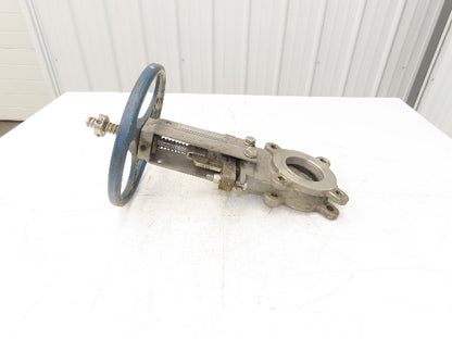 ITT Fabri-Valve C67 3" Stainless Knife Gate Valve Lug Style *Bad Seal*
