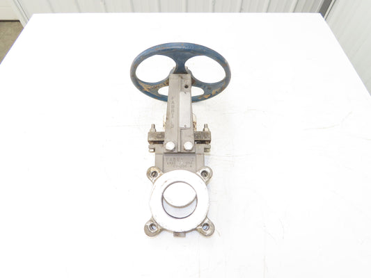 ITT Fabri-Valve C67 3" Stainless Knife Gate Valve Lug Style *Bad Seal*