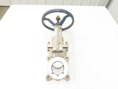 ITT Fabri-Valve C67 3" Stainless Knife Gate Valve Lug Style Rubber Seat