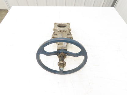 ITT Fabri-Valve C67 3" Stainless Knife Gate Valve Lug Style Rubber Seat