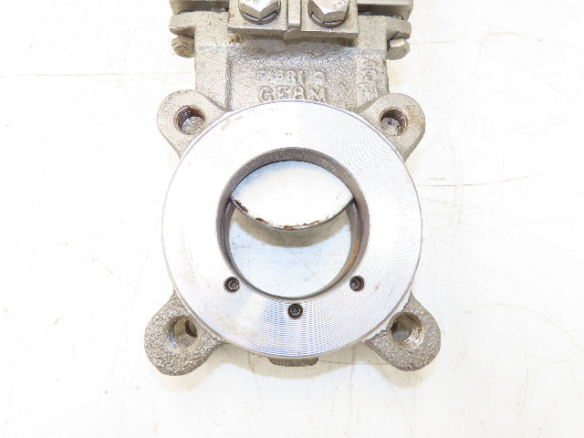 ITT Fabri-Valve C67 3" Stainless Knife Gate Valve Lug Style Rubber Seat