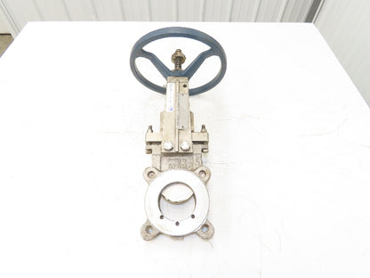 ITT Fabri-Valve C67 3" Stainless Knife Gate Valve Lug Style Rubber Seat