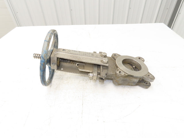 ITT Fabri-Valve C37 S316 3" Stainless Knife Gate Valve Lug Style Metal Seat
