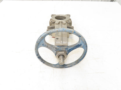ITT Fabri-Valve C37 S316 3" Stainless Knife Gate Valve Lug Style Metal Seat