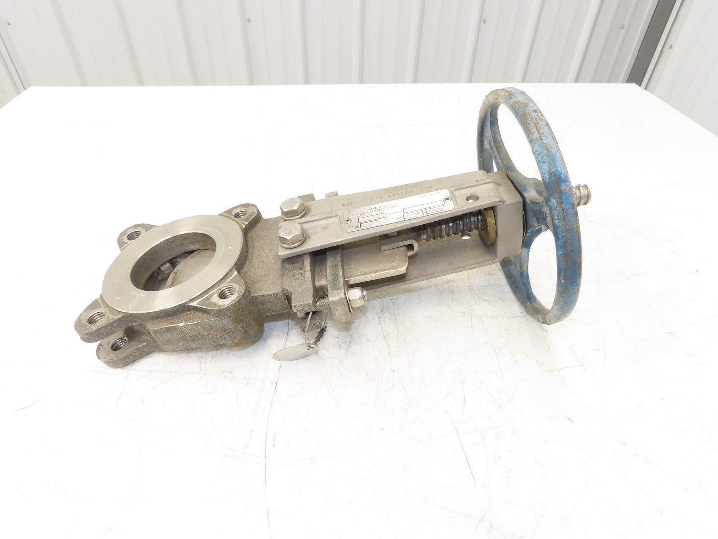 ITT Fabri-Valve C37 S316 3" Stainless Knife Gate Valve Lug Style Metal Seat