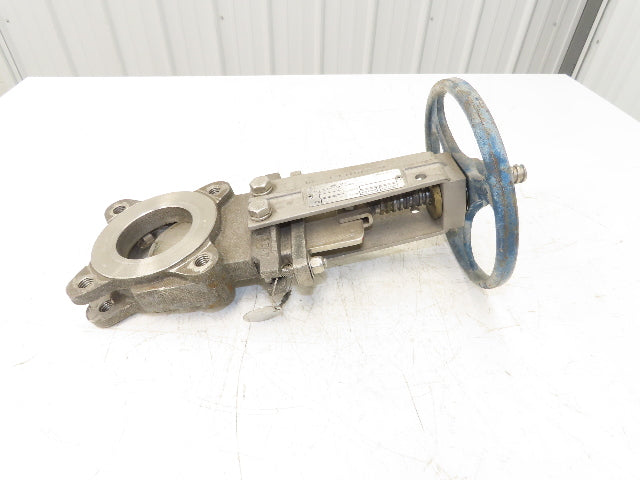 ITT Fabri-Valve C37 S316 3" Stainless Knife Gate Valve Lug Style Metal Seat