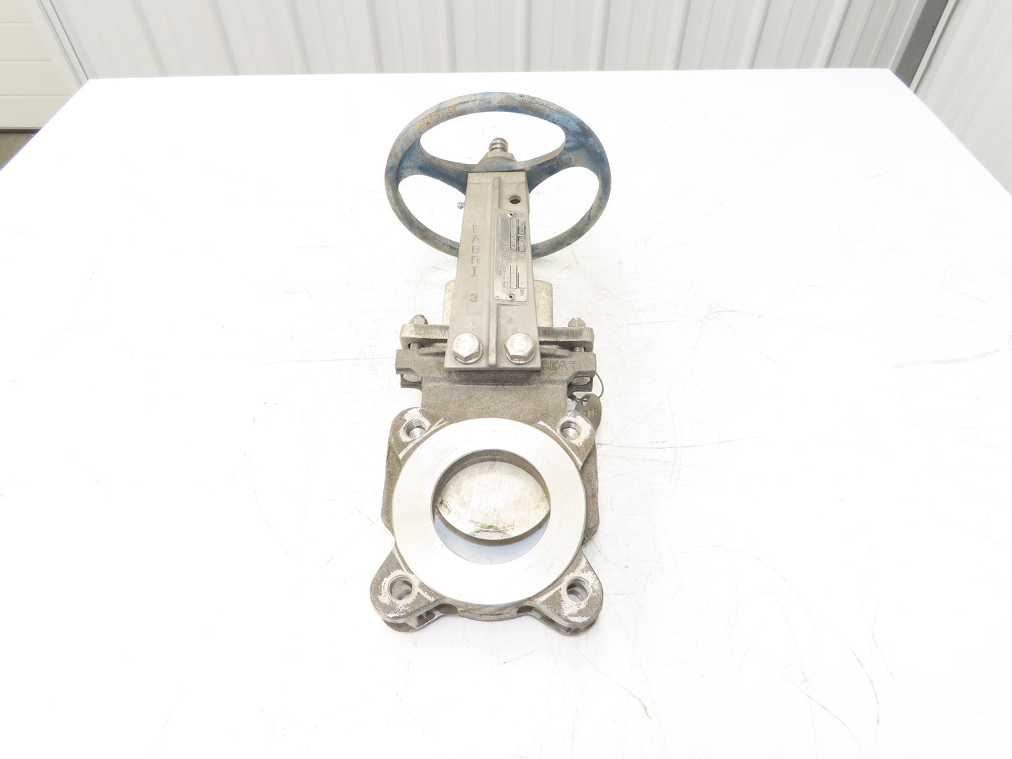 ITT Fabri-Valve C37 S316 3" Stainless Knife Gate Valve Lug Style Metal Seat