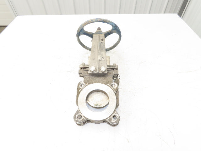 ITT Fabri-Valve C37 S316 3" Stainless Knife Gate Valve Lug Style Metal Seat