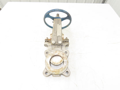 ITT Fabri-Valve C37 S316 3" Stainless Knife Gate Valve Lug Style Metal Seat