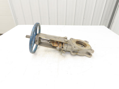 ITT Fabri-Valve C37 S316 3" Stainless Knife Gate Valve Lug Style Metal Seat